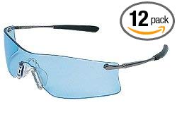 Crews T4113AF Rubicon Safety Glasses Metal Temple w/Lt Blue A/Fog Lens (12 Pair)