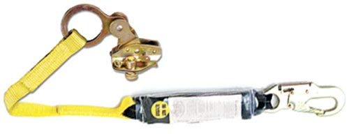 Guardian Fall Protection 01503 Rope Grab with Attached 3-Foot Shock Absorbing Lanyard