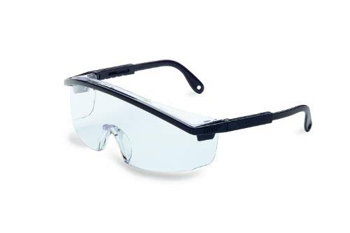 Uvex S2200C Astrospec 3000 Custom Bridge Safety Eyewear, Black Frame, Clear UV Extreme Anti-Fog Lens