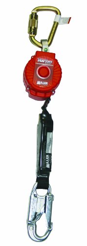 Miller MFL-1/6FT TurboLite 6-Foot Personal Fall Limiter with Steel Twist-Lock Carabiner, Red