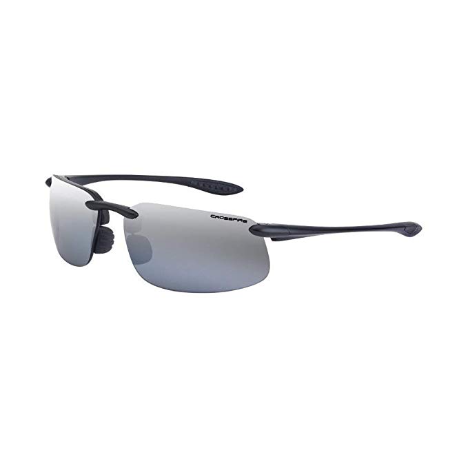 Crossfire Eyewear 21427 ES4 Polarized Safety Glasses with Silver Mirror Polarized Lens and Black Frame (6 Pack)