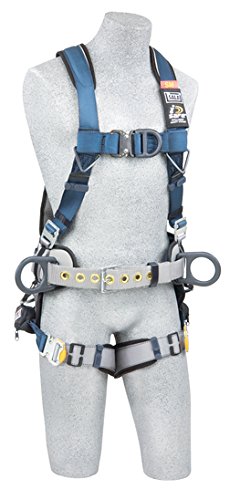 3M DBI-SALA 1102385 ExoFit PVC Coated Back/Front D-Rings, Belt with Pad & PVC Coated Side D-Rings, Quick Connect Buckle Leg Straps and Built-In Comfort Padding