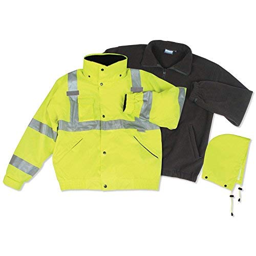 ERB 61559 S372 Class 3 Bomber Jacket, Lime, 3X-Large