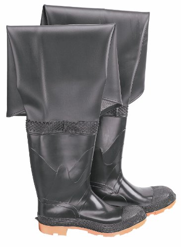 ONGUARD 86056 PVC/Polyester Men's Plain Toe Hip Wader with Cleated Outsole, 32