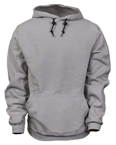 National Safety Apparel C21IG03SM FR Hooded Pullover Sweatshirt, Small, Grey