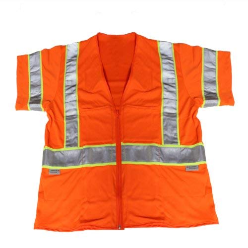 CONDOR 1YAU8 Safety Vest, Class 3, XXXL, Sleeved, Orange