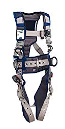 3M DBI-SALA 1112568 ExoFit STRATA, Aluminum Back/Side D-Rings, Tongue Buckle Leg Straps with Sewn in Hip Pad & Belt, X-Large, Blue/Gray