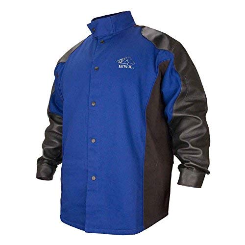 Revco BSX BXRB9C/PS Cotton/Pigskin Welding Jacket Blue/Black 2X-Large