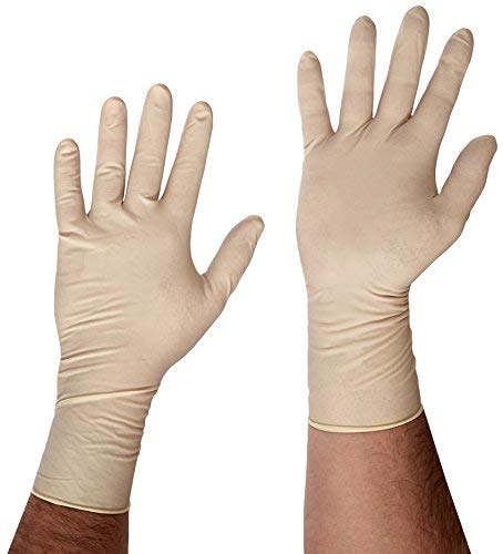 High Five L913 Series L91 Long Cuff Latex Exam Glove, Large (Case of 10)