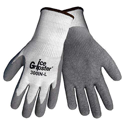 Global Glove 300IN Ice Gripster Insulated Acrylic Flat Dipped Glove, Work, Medium, Black (Case of 72)