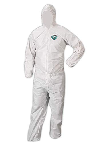 Lakeland MicroMax NS Microporous General Purpose Disposable Coverall with Boots, Elastic Cuff, 2X-Large, White (Case of 25)