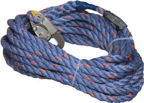 Miller Titan by Honeywell 300L-Z7/125FTBL 125-Feet Polyester/Polypropylene Blend Rope with Locking Snap Hook and Loop