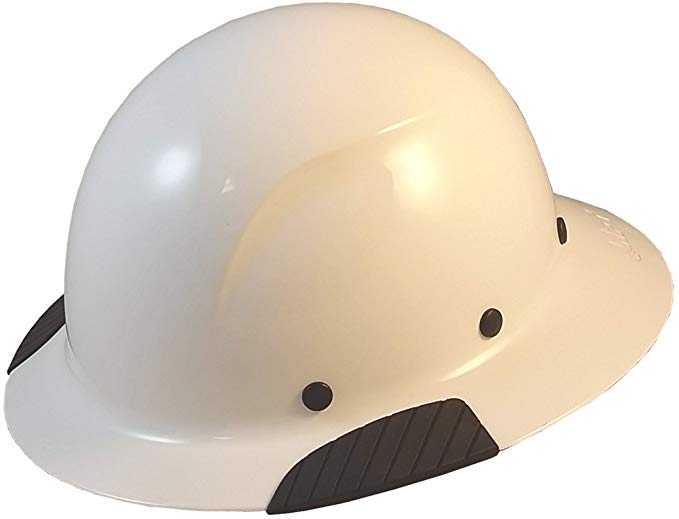 DAX Fiberglass Composite Hard Hat with Hard Hat Tote- Full Brim, White