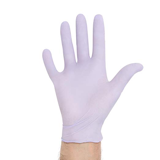HALYARD LAVENDER Nitrile Exam Gloves, Ambidextrous, X-Small, Lavender 52816 (Case of 2500)