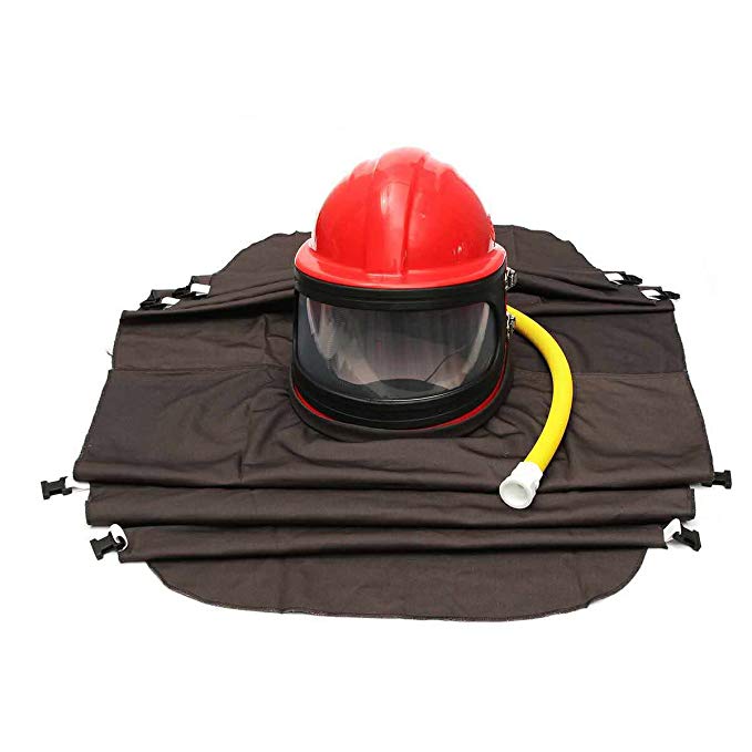 AIR FED Safety Sandblast Helmet Sand Blast Hood Protector for Sandblasting Safety Masks