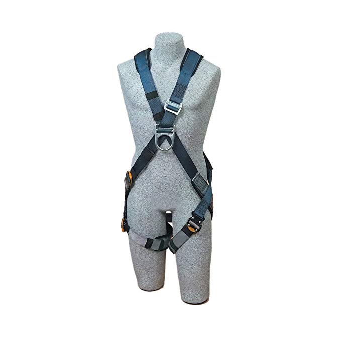 DBI/Sala 1108676 ExoFit Cross-Over Style Full Body Harness, Medium, Blue/Navy