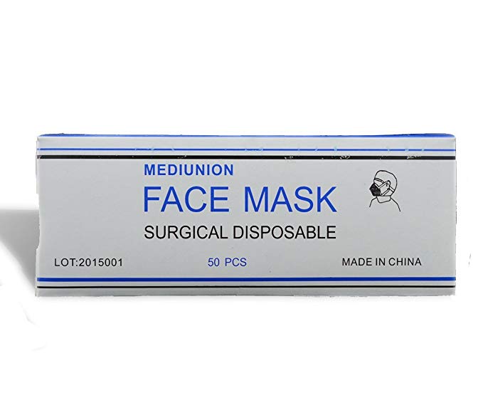 DISPOSABLE EAR LOOP FACE MASK MEDICAL, DENTAL MASKS (PFE Class I Flammability 80 mmHg Fluid Resistance to Blood) (2000)