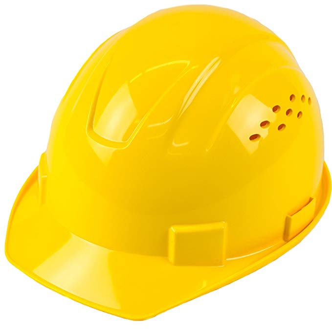 RK Safety RK-HP14-YE Hard Hat Cap Style with 4 Point Ratchet Suspension, 12EA/CS (Yellow)