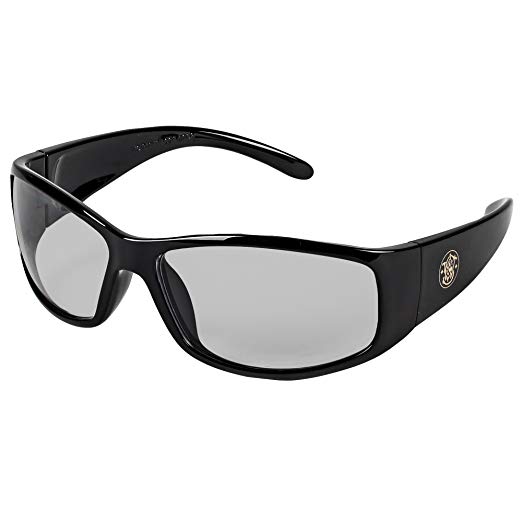 Smith and Wesson Safety Glasses (21306), Elite Safety Sunglasses, Indoor/Outdoor Lenses with Black Frame, 12 Pairs/Case