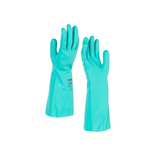 Jackson Safety G80 Nitrile Chemical Resistant Gloves (94446), Green, Medium (8), 13” Long, 15 Mil, 60 Pairs/ Case, 5 Packs of 12 Pairs