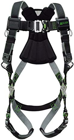 Miller RKNFD-QC/S/MBK Revolution Harness with Kevlar-Nomex Webbing, Front D-Ring, and Quick-Connect Leg Buckles, Black, Small/Medium