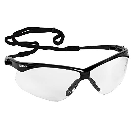 Jackson Safety Nemesis CSA Safety Glasses (20378), CSA Certified, Clear Lens with Black Frame, 12 Pairs / Case