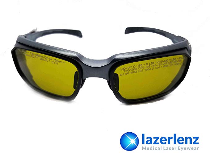 Lazerlenz Premium Laser Goggles Multi Wavelength 755 & 808 & 1064 Medical Eyewear for Medical Doctor and Laser Technician