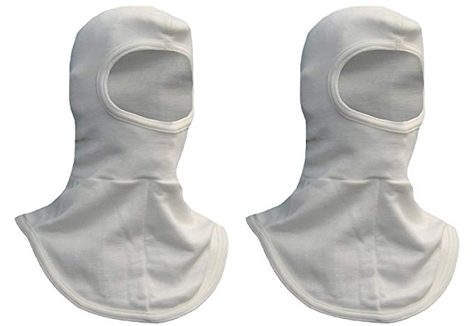 National Safety Apparel H61MH Modacrylic Nomex Balaclava, One Size, White (2-Pack)