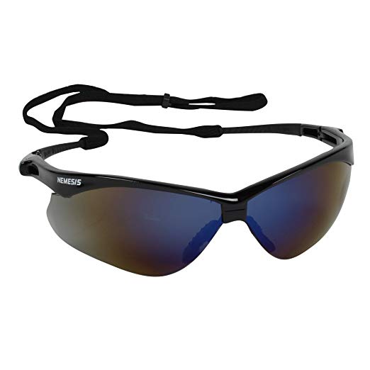 Jackson Safety Nemesis CSA Safety Glasses (20382), CSA Certified, Blue Mirror Lens with Black Frame, Pack of 12