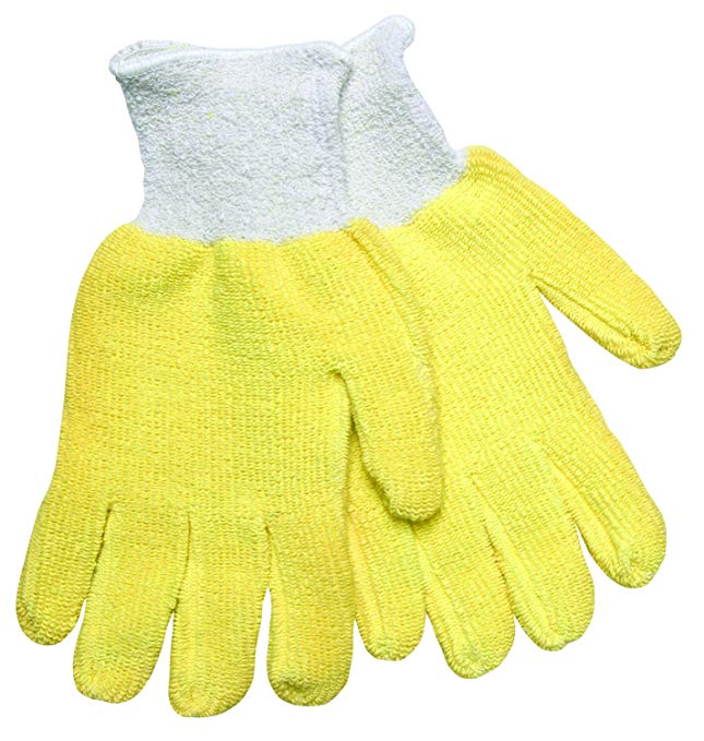 MCR Safety 9436KMS Kevlar Terrycloth Cotton Blend Regular Weight Gloves with Cotton Knit Wrist, Brown, Small, 1-Pair