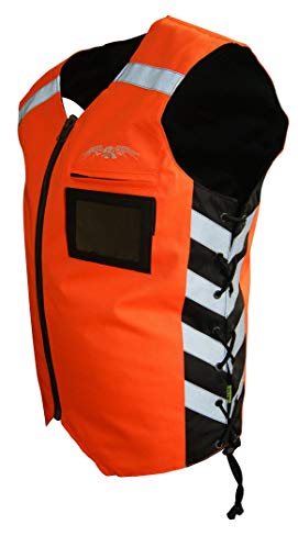 Missing Link Military Duty Reversible Safety Vest (Black/Orange, XXXX-Large)