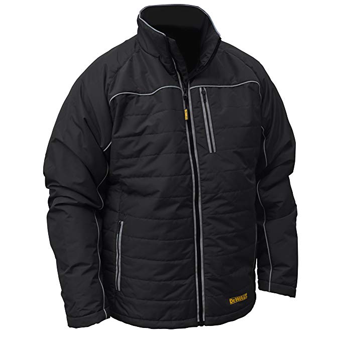 DEWALT DCHJ075B-3X Heated Quilted Soft Shell Jacket, 3X, Black