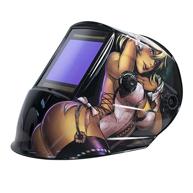 TGR Extra Large View Auto Darkening Welding Helmet - Anime Girl - 4