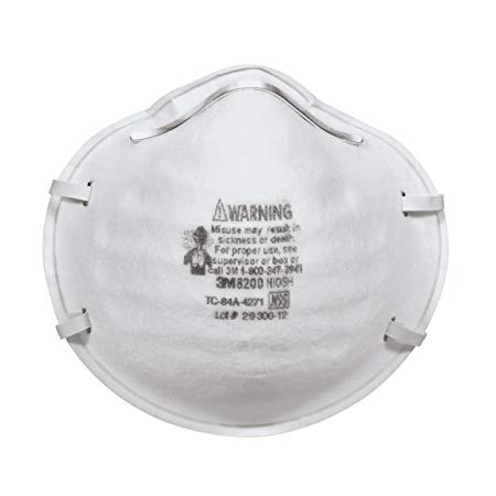 3M Particulate Respirator 8200/07023(AAD), N95 (Pack of 160)