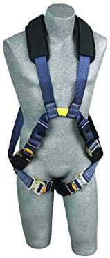 3M DBI-SALA ExoFit XP 1110870 Arc Flash Cross Over Harness, Back/Front Web Loops, No Metal Above Waist, Leather Insulators,Quick Connect Buckles,Medium,Blue