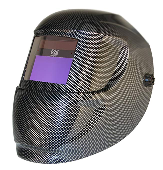 ArcOne 2500V-0110 Professional Grade Carrera Welding Helmet Shell with 2500V Auto-Darkening Filter, Carbon Fiber