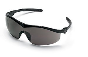 Black Storm Safety Glasses - Silver Mirror, Anti-Scratch (16/Pack) - R3-ST117
