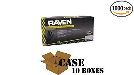 Raven - Nitrile Exam Powder Free Gloves 6 Mil- Case Size X-Large
