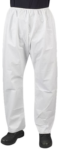 Lakeland MicroMax NS Microporous General Purpose Pant with Elastic Waist, Disposable, 2X-Large, White (Case of 50)