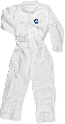 Magid EconoWear DuPont Tyvek Coverall, Disposable, Open Cuff, White, Large (Case of 25)