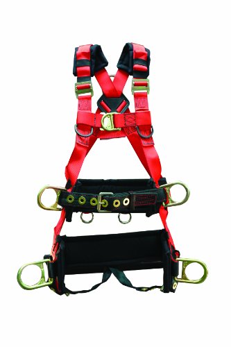 Elk River 66623 EagleTower Polyester/Nylon LX 6 D-Ring Harness with Quick-Connect Buckles, Large