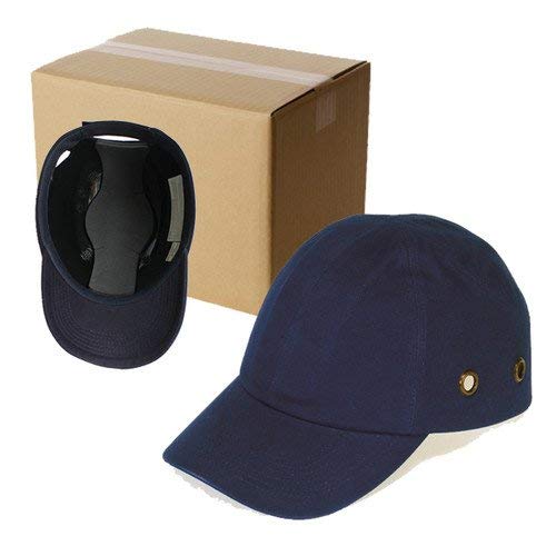 20 Blue Baseball Bump Caps - Lightweight Safety hard hat head protection Cap