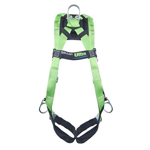 Honeywell P950QC/UGN Miller Universal Green Python Ultra Full Body Harness with DuraFlex Webbing, Front D-Ring, Quick Connect Chest and Leg Strap Buckles