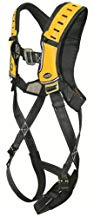 Guardian Fall Protection 181022 Basic HUV Premium Edge Series Harness with Pass-Thru Chest and Pass-Thru Leg Buckles, Black/Yellow, XXL