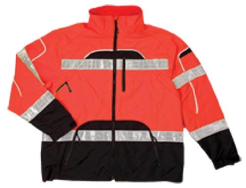 ML Kishigo RWJ107 Brilliant Series High-Viz Rainwear Jacket, Fits 2X-Large and 3X-Large, Orange