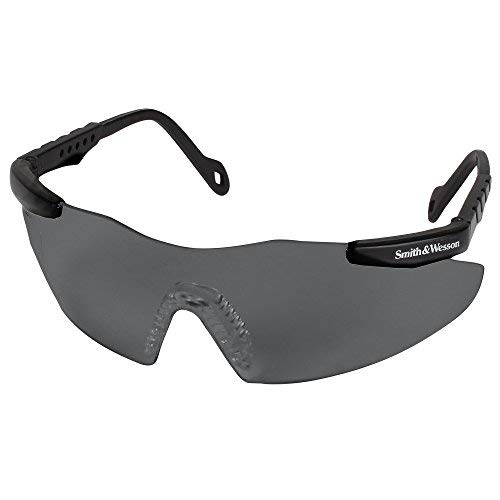 Smith and Wesson Safety Glasses (19823), Magnum 3G Safety Eyewear, Smoke Lenses with Black Frame, 12 Units / Case