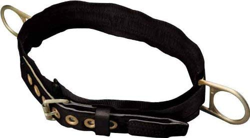 Miller by Honeywell 2NA/LBK-SPA Double D-Ring Body Belt with 1-3/4-Inch Webbing, 3-Inch Back Pad and Spanish Label, Large, Black