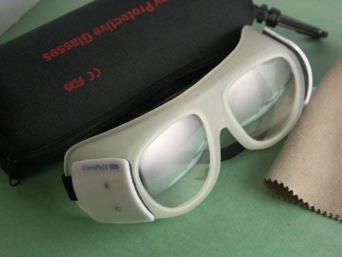 Lead Glasses Goggles for X-ray Radiation Protection , Front 0.75mmpb, 0.35mmpb side with Wipe and Case Style H
