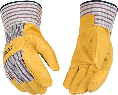 Kinco 1917 Unlined Grain Pigskin Leather Glove, Work, Large, Palomino (Pack of 6 Pairs)