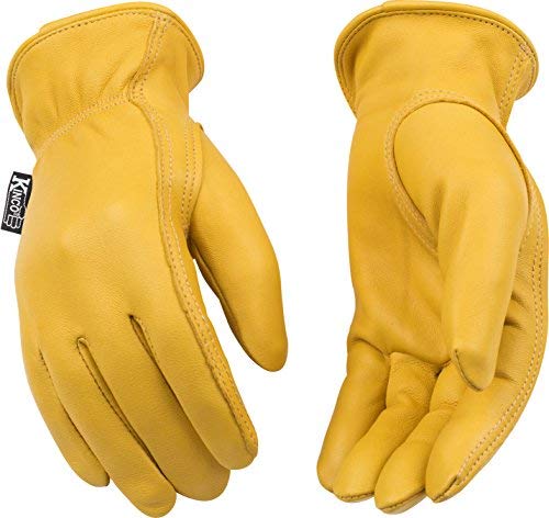 Kinco 90W Unlined Premium Grain Deerskin Leather Driver Women's Glove, Work, Small, Golden (Pack of 6 Pairs)
